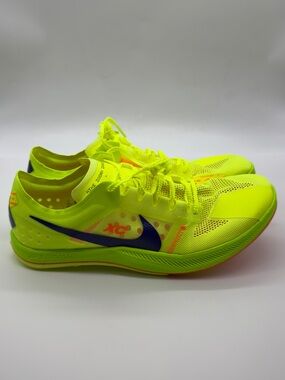 Nike Men's Neon Yellow Running Shoes with Navy Swoosh